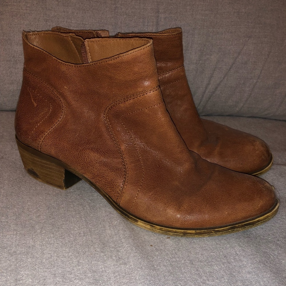 Leather booties